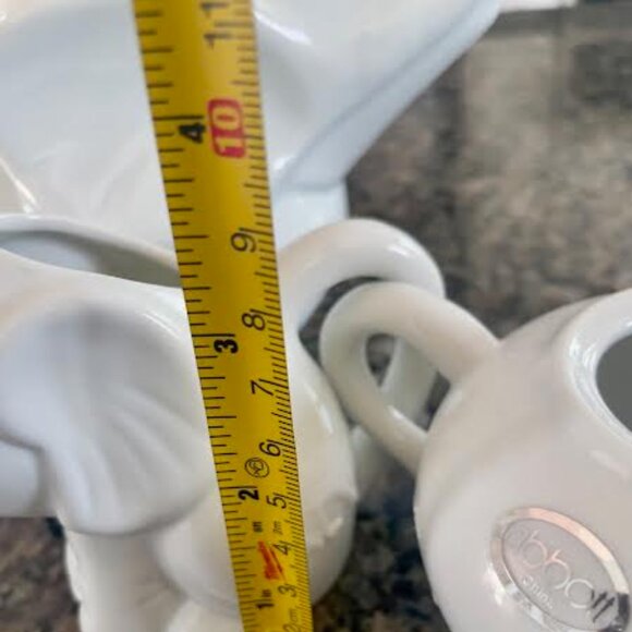 Set of Tea ware  White Elephant Porcelain Teapot, Sugar Bowl and Creamer Jug - Picture 10 of 12